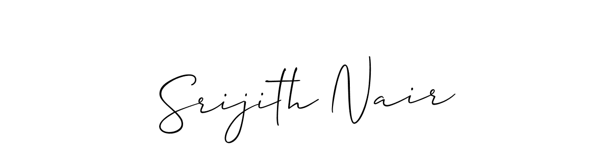 You should practise on your own different ways (Allison_Script) to write your name (Srijith Nair) in signature. don't let someone else do it for you. Srijith Nair signature style 2 images and pictures png