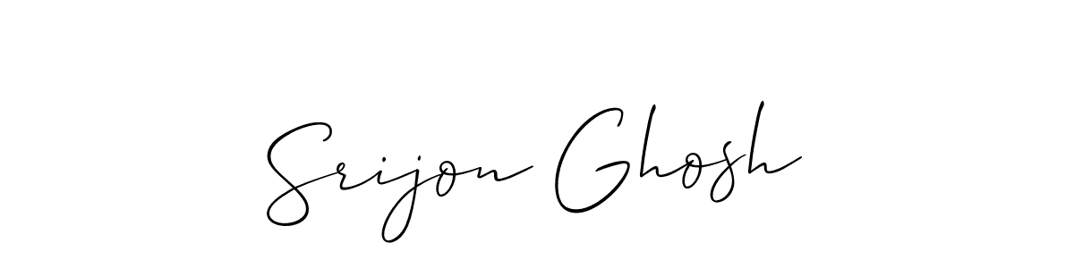 Srijon Ghosh stylish signature style. Best Handwritten Sign (Allison_Script) for my name. Handwritten Signature Collection Ideas for my name Srijon Ghosh. Srijon Ghosh signature style 2 images and pictures png