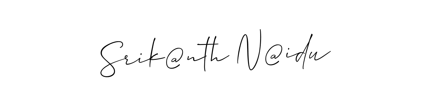 Design your own signature with our free online signature maker. With this signature software, you can create a handwritten (Allison_Script) signature for name Srik@nth N@idu. Srik@nth N@idu signature style 2 images and pictures png