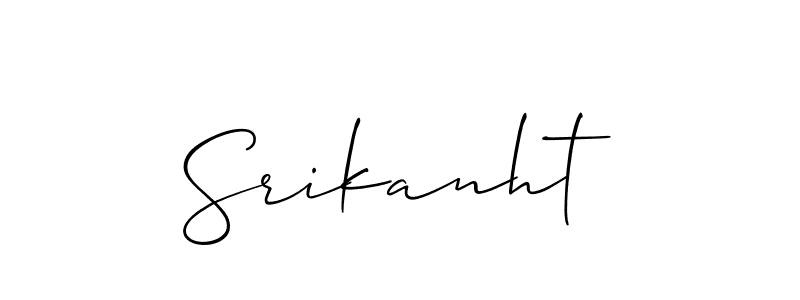 The best way (Allison_Script) to make a short signature is to pick only two or three words in your name. The name Srikanht include a total of six letters. For converting this name. Srikanht signature style 2 images and pictures png