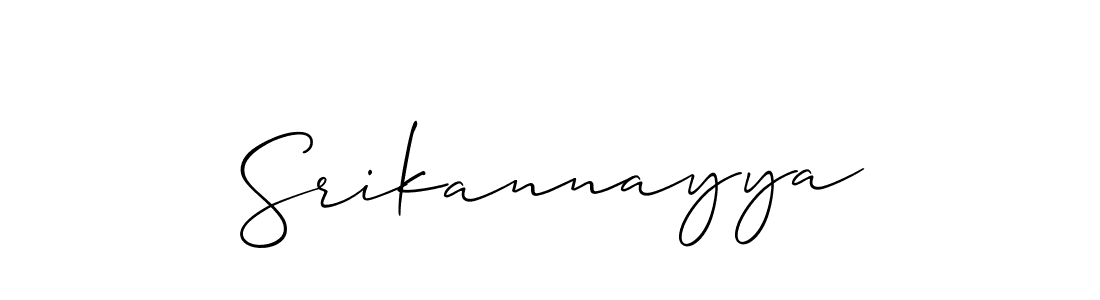 Create a beautiful signature design for name Srikannayya. With this signature (Allison_Script) fonts, you can make a handwritten signature for free. Srikannayya signature style 2 images and pictures png