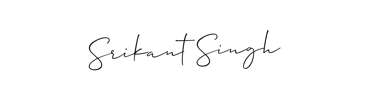 Allison_Script is a professional signature style that is perfect for those who want to add a touch of class to their signature. It is also a great choice for those who want to make their signature more unique. Get Srikant Singh name to fancy signature for free. Srikant Singh signature style 2 images and pictures png