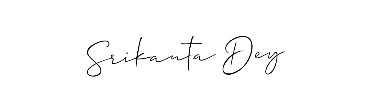 How to make Srikanta Dey signature? Allison_Script is a professional autograph style. Create handwritten signature for Srikanta Dey name. Srikanta Dey signature style 2 images and pictures png