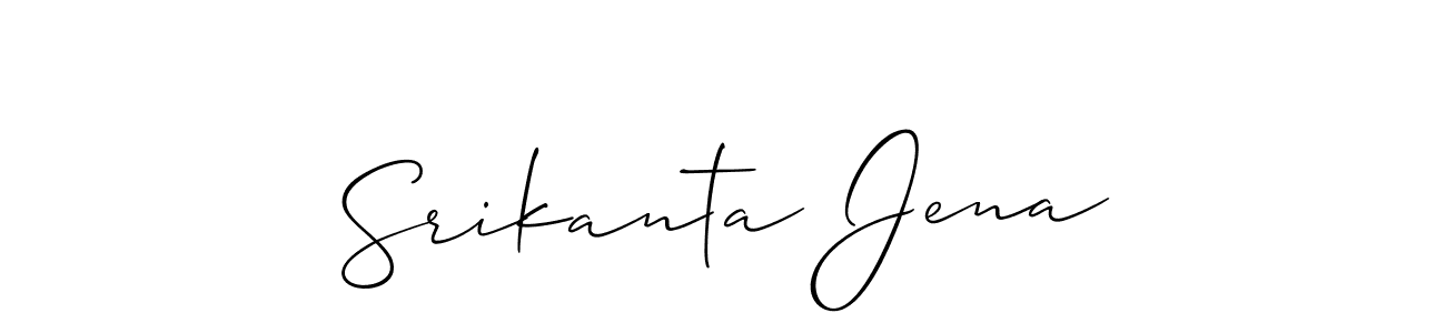 How to make Srikanta Jena signature? Allison_Script is a professional autograph style. Create handwritten signature for Srikanta Jena name. Srikanta Jena signature style 2 images and pictures png
