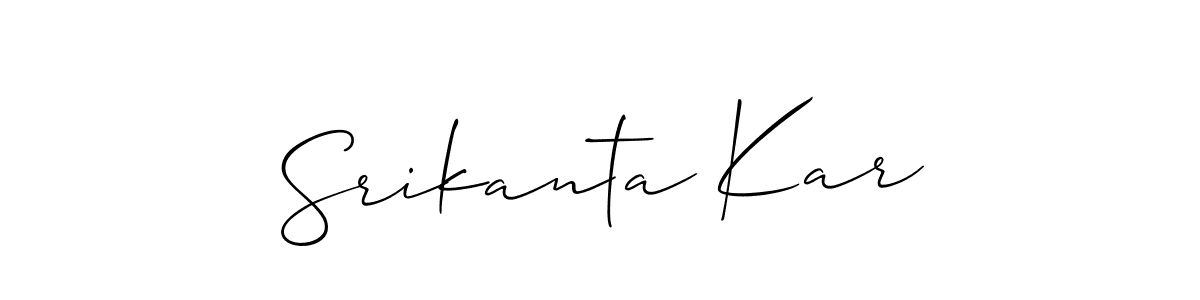 You should practise on your own different ways (Allison_Script) to write your name (Srikanta Kar) in signature. don't let someone else do it for you. Srikanta Kar signature style 2 images and pictures png