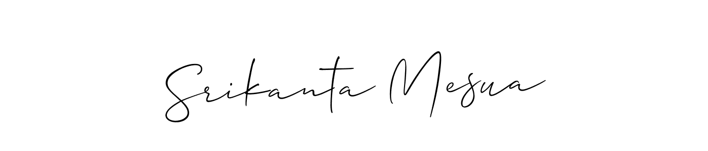 Allison_Script is a professional signature style that is perfect for those who want to add a touch of class to their signature. It is also a great choice for those who want to make their signature more unique. Get Srikanta Mesua name to fancy signature for free. Srikanta Mesua signature style 2 images and pictures png
