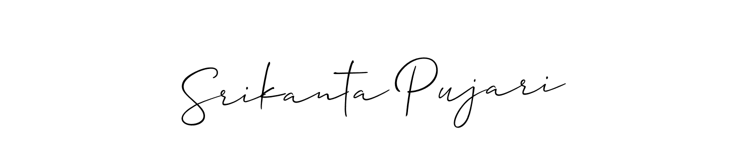 Srikanta Pujari stylish signature style. Best Handwritten Sign (Allison_Script) for my name. Handwritten Signature Collection Ideas for my name Srikanta Pujari. Srikanta Pujari signature style 2 images and pictures png