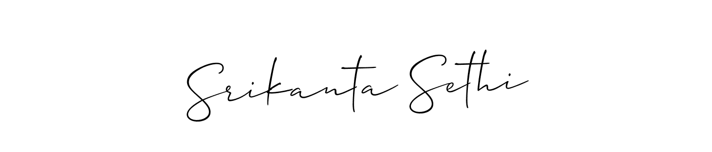 Make a beautiful signature design for name Srikanta Sethi. With this signature (Allison_Script) style, you can create a handwritten signature for free. Srikanta Sethi signature style 2 images and pictures png