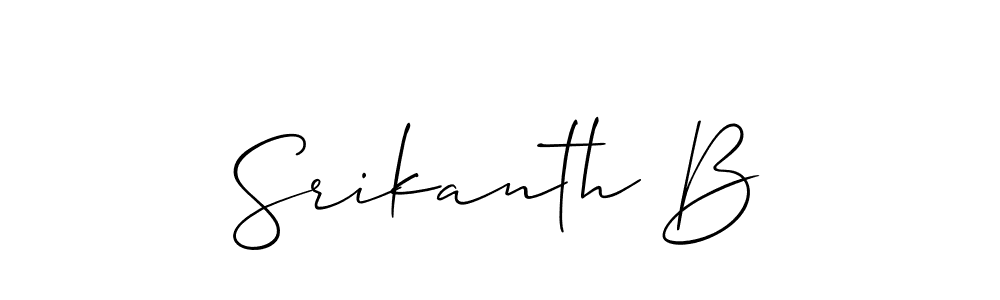 Make a beautiful signature design for name Srikanth B. With this signature (Allison_Script) style, you can create a handwritten signature for free. Srikanth B signature style 2 images and pictures png