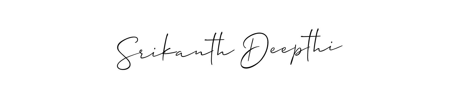 Design your own signature with our free online signature maker. With this signature software, you can create a handwritten (Allison_Script) signature for name Srikanth Deepthi. Srikanth Deepthi signature style 2 images and pictures png