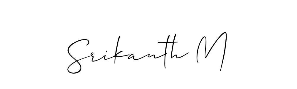 if you are searching for the best signature style for your name Srikanth M. so please give up your signature search. here we have designed multiple signature styles  using Allison_Script. Srikanth M signature style 2 images and pictures png