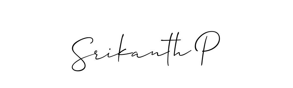 Srikanth P stylish signature style. Best Handwritten Sign (Allison_Script) for my name. Handwritten Signature Collection Ideas for my name Srikanth P. Srikanth P signature style 2 images and pictures png