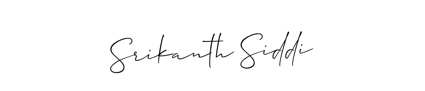 Design your own signature with our free online signature maker. With this signature software, you can create a handwritten (Allison_Script) signature for name Srikanth Siddi. Srikanth Siddi signature style 2 images and pictures png