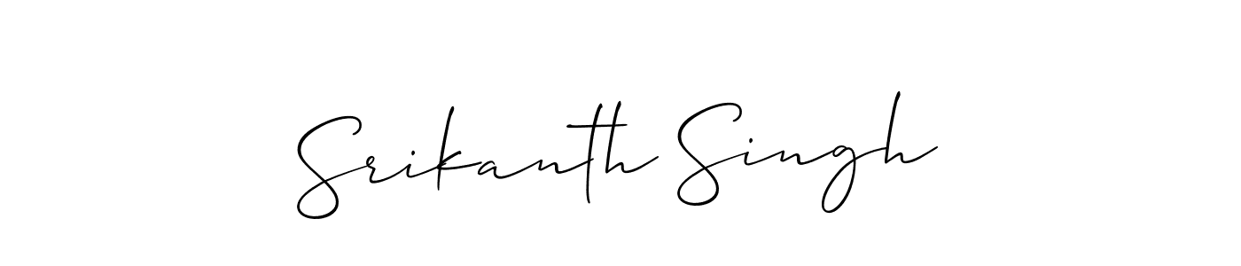 Make a beautiful signature design for name Srikanth Singh. With this signature (Allison_Script) style, you can create a handwritten signature for free. Srikanth Singh signature style 2 images and pictures png