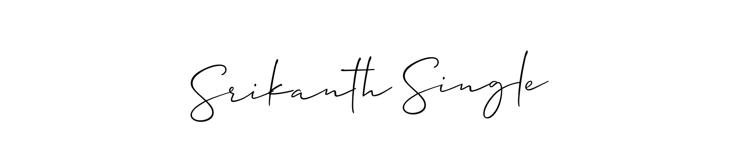 Use a signature maker to create a handwritten signature online. With this signature software, you can design (Allison_Script) your own signature for name Srikanth Single. Srikanth Single signature style 2 images and pictures png