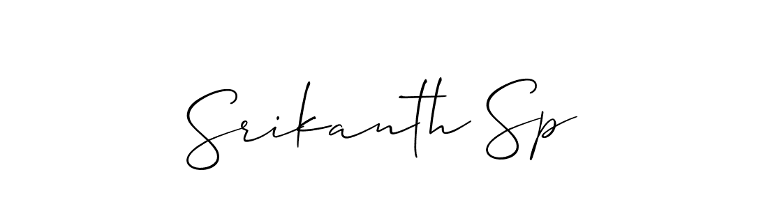 How to make Srikanth Sp name signature. Use Allison_Script style for creating short signs online. This is the latest handwritten sign. Srikanth Sp signature style 2 images and pictures png