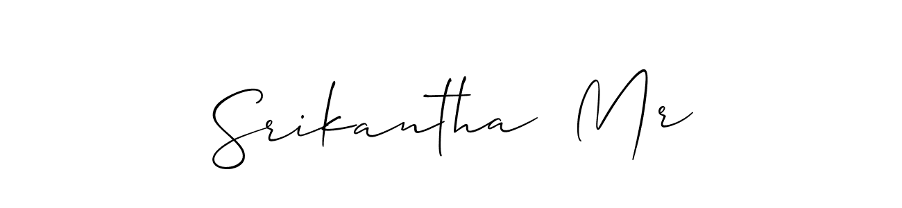 Make a short Srikantha  Mr signature style. Manage your documents anywhere anytime using Allison_Script. Create and add eSignatures, submit forms, share and send files easily. Srikantha  Mr signature style 2 images and pictures png