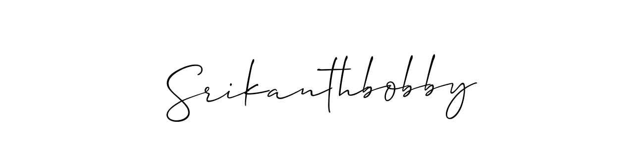 This is the best signature style for the Srikanthbobby name. Also you like these signature font (Allison_Script). Mix name signature. Srikanthbobby signature style 2 images and pictures png