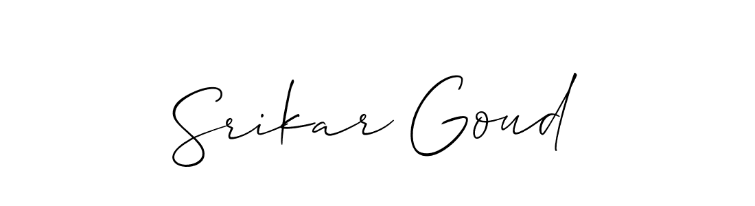 Srikar Goud stylish signature style. Best Handwritten Sign (Allison_Script) for my name. Handwritten Signature Collection Ideas for my name Srikar Goud. Srikar Goud signature style 2 images and pictures png