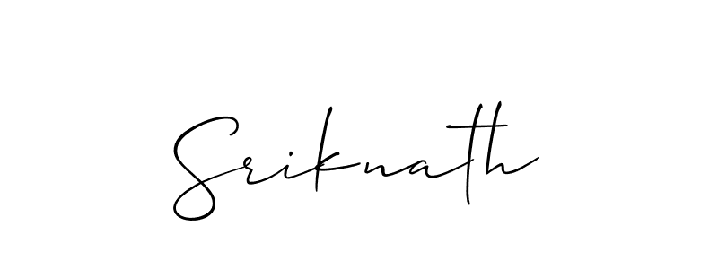 Make a beautiful signature design for name Sriknath. With this signature (Allison_Script) style, you can create a handwritten signature for free. Sriknath signature style 2 images and pictures png