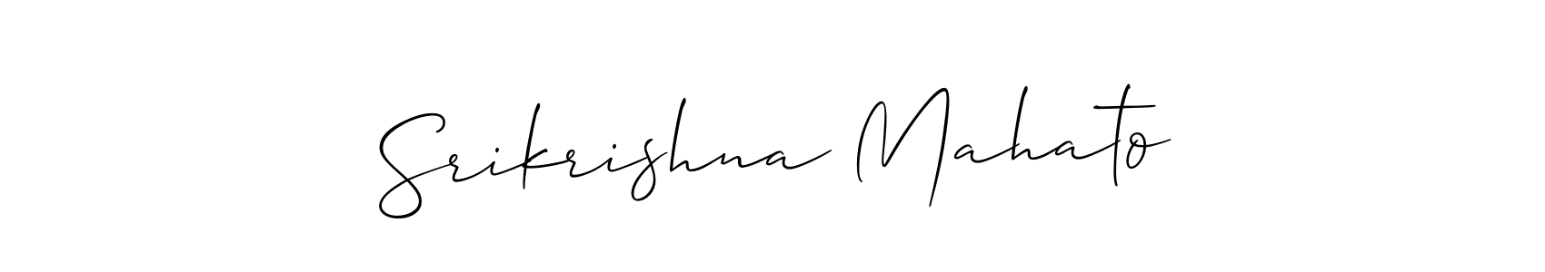 Similarly Allison_Script is the best handwritten signature design. Signature creator online .You can use it as an online autograph creator for name Srikrishna Mahato. Srikrishna Mahato signature style 2 images and pictures png