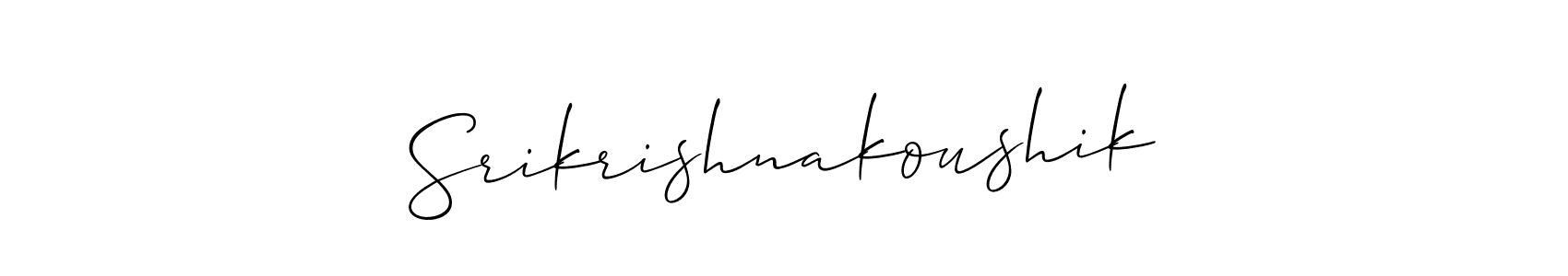 Srikrishnakoushik stylish signature style. Best Handwritten Sign (Allison_Script) for my name. Handwritten Signature Collection Ideas for my name Srikrishnakoushik. Srikrishnakoushik signature style 2 images and pictures png