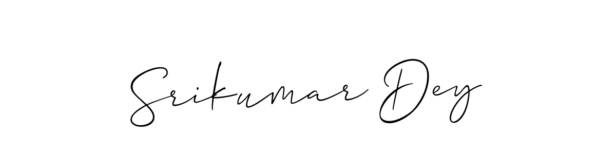 Create a beautiful signature design for name Srikumar Dey. With this signature (Allison_Script) fonts, you can make a handwritten signature for free. Srikumar Dey signature style 2 images and pictures png