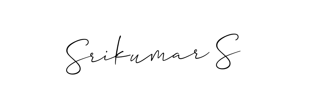 Use a signature maker to create a handwritten signature online. With this signature software, you can design (Allison_Script) your own signature for name Srikumar S. Srikumar S signature style 2 images and pictures png