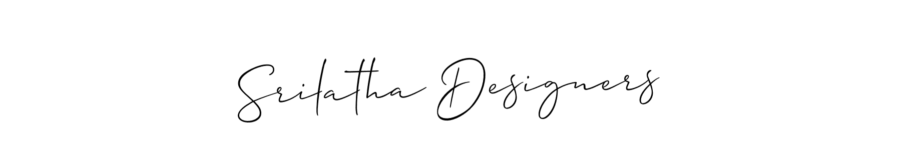 It looks lik you need a new signature style for name Srilatha Designers. Design unique handwritten (Allison_Script) signature with our free signature maker in just a few clicks. Srilatha Designers signature style 2 images and pictures png