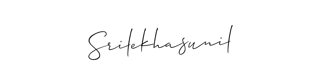 Also we have Srilekhasunil name is the best signature style. Create professional handwritten signature collection using Allison_Script autograph style. Srilekhasunil signature style 2 images and pictures png