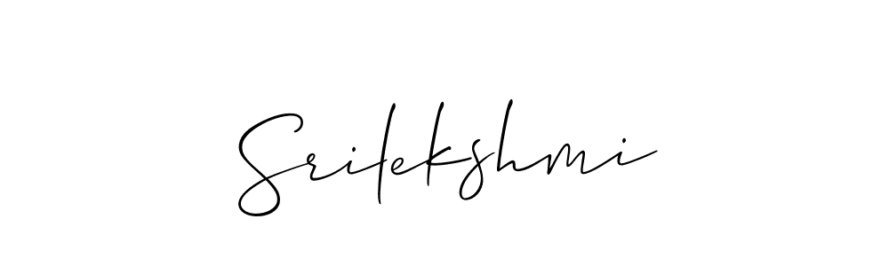 Also You can easily find your signature by using the search form. We will create Srilekshmi name handwritten signature images for you free of cost using Allison_Script sign style. Srilekshmi signature style 2 images and pictures png