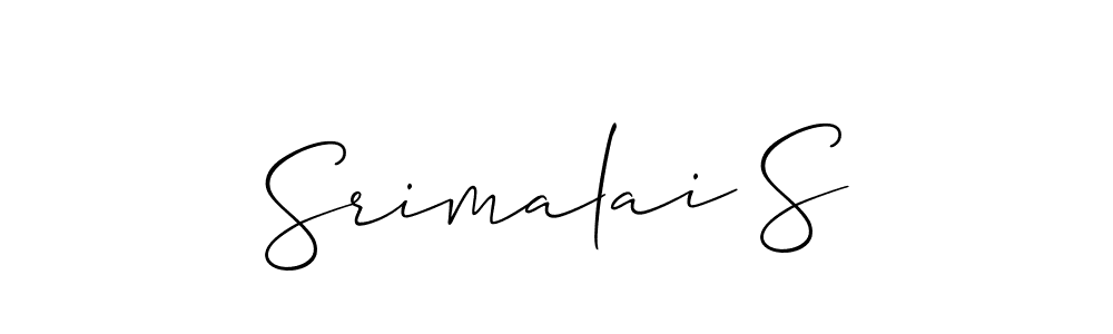 Also we have Srimalai S name is the best signature style. Create professional handwritten signature collection using Allison_Script autograph style. Srimalai S signature style 2 images and pictures png
