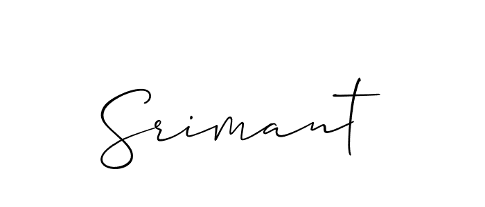 Also You can easily find your signature by using the search form. We will create Srimant name handwritten signature images for you free of cost using Allison_Script sign style. Srimant signature style 2 images and pictures png