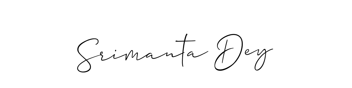 Create a beautiful signature design for name Srimanta Dey. With this signature (Allison_Script) fonts, you can make a handwritten signature for free. Srimanta Dey signature style 2 images and pictures png