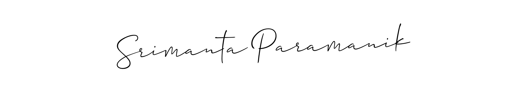 Create a beautiful signature design for name Srimanta Paramanik. With this signature (Allison_Script) fonts, you can make a handwritten signature for free. Srimanta Paramanik signature style 2 images and pictures png