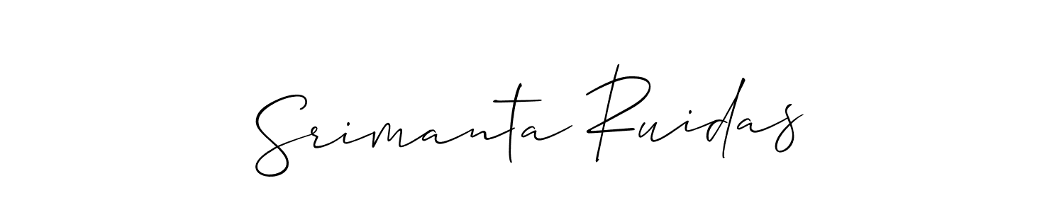 How to Draw Srimanta Ruidas signature style? Allison_Script is a latest design signature styles for name Srimanta Ruidas. Srimanta Ruidas signature style 2 images and pictures png