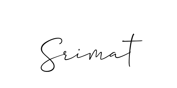 Make a beautiful signature design for name Srimat. With this signature (Allison_Script) style, you can create a handwritten signature for free. Srimat signature style 2 images and pictures png