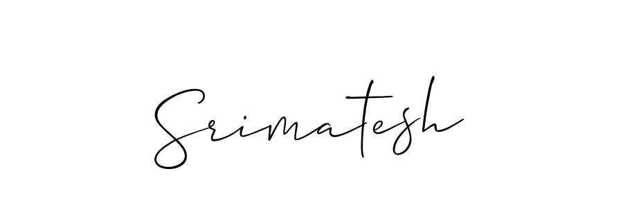 Create a beautiful signature design for name Srimatesh. With this signature (Allison_Script) fonts, you can make a handwritten signature for free. Srimatesh signature style 2 images and pictures png