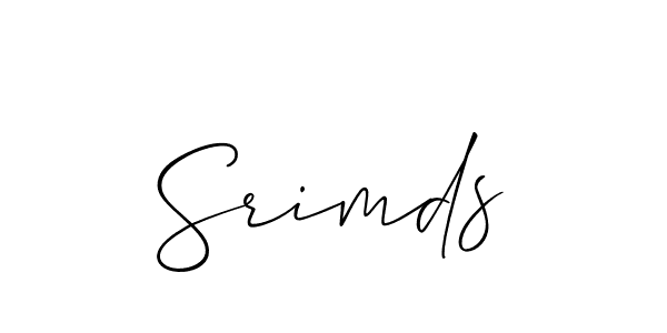 Srimds stylish signature style. Best Handwritten Sign (Allison_Script) for my name. Handwritten Signature Collection Ideas for my name Srimds. Srimds signature style 2 images and pictures png