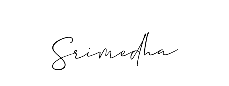 Srimedha stylish signature style. Best Handwritten Sign (Allison_Script) for my name. Handwritten Signature Collection Ideas for my name Srimedha. Srimedha signature style 2 images and pictures png