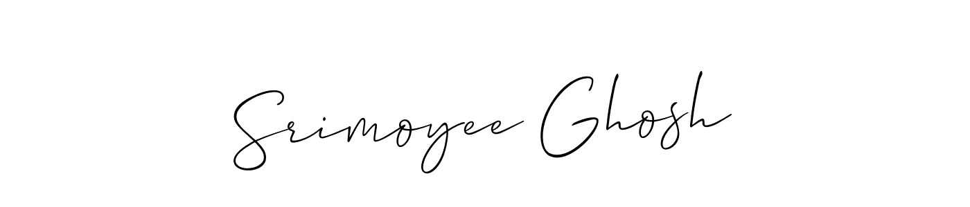 Also we have Srimoyee Ghosh name is the best signature style. Create professional handwritten signature collection using Allison_Script autograph style. Srimoyee Ghosh signature style 2 images and pictures png