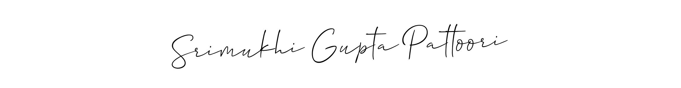 How to Draw Srimukhi Gupta Pattoori signature style? Allison_Script is a latest design signature styles for name Srimukhi Gupta Pattoori. Srimukhi Gupta Pattoori signature style 2 images and pictures png