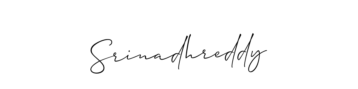 Design your own signature with our free online signature maker. With this signature software, you can create a handwritten (Allison_Script) signature for name Srinadhreddy. Srinadhreddy signature style 2 images and pictures png