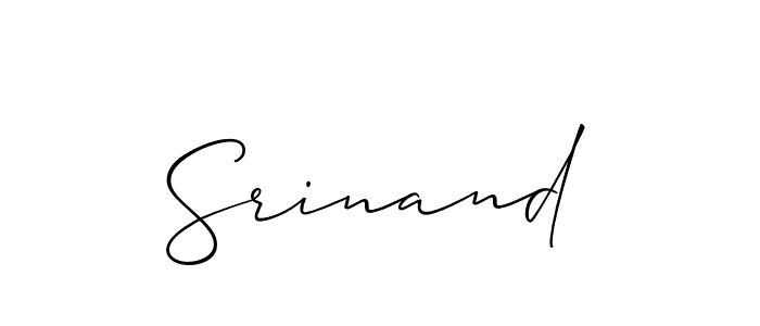 Allison_Script is a professional signature style that is perfect for those who want to add a touch of class to their signature. It is also a great choice for those who want to make their signature more unique. Get Srinand name to fancy signature for free. Srinand signature style 2 images and pictures png