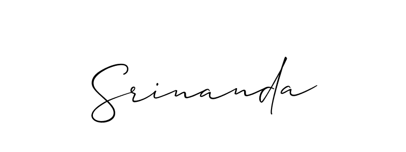 It looks lik you need a new signature style for name Srinanda. Design unique handwritten (Allison_Script) signature with our free signature maker in just a few clicks. Srinanda signature style 2 images and pictures png