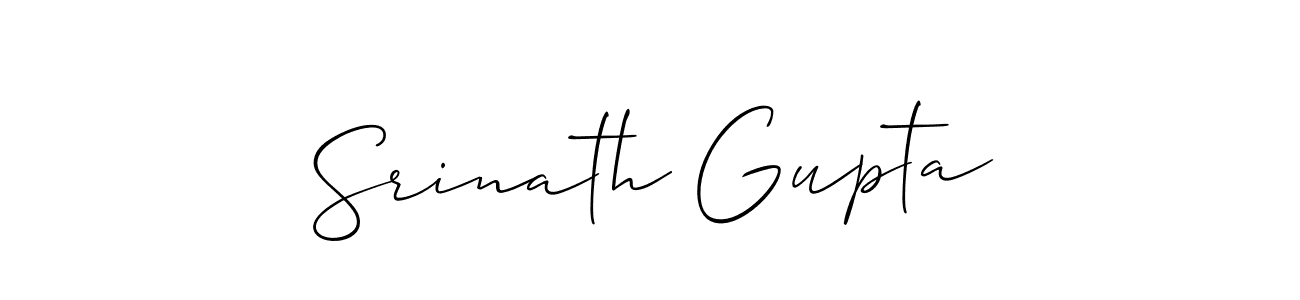 Allison_Script is a professional signature style that is perfect for those who want to add a touch of class to their signature. It is also a great choice for those who want to make their signature more unique. Get Srinath Gupta name to fancy signature for free. Srinath Gupta signature style 2 images and pictures png