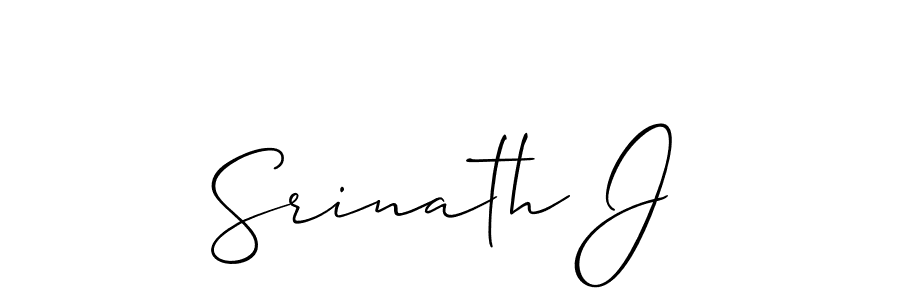 You should practise on your own different ways (Allison_Script) to write your name (Srinath J) in signature. don't let someone else do it for you. Srinath J signature style 2 images and pictures png