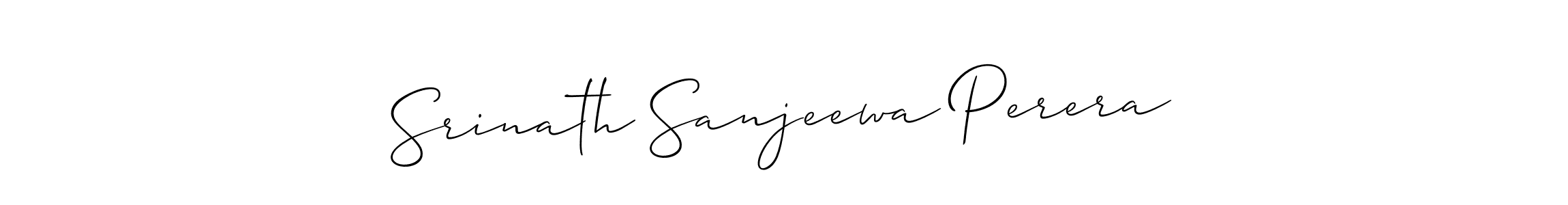 Create a beautiful signature design for name Srinath Sanjeewa Perera. With this signature (Allison_Script) fonts, you can make a handwritten signature for free. Srinath Sanjeewa Perera signature style 2 images and pictures png