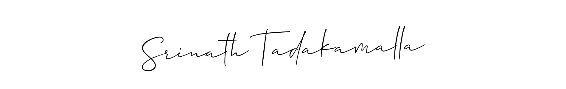 This is the best signature style for the Srinath Tadakamalla name. Also you like these signature font (Allison_Script). Mix name signature. Srinath Tadakamalla signature style 2 images and pictures png