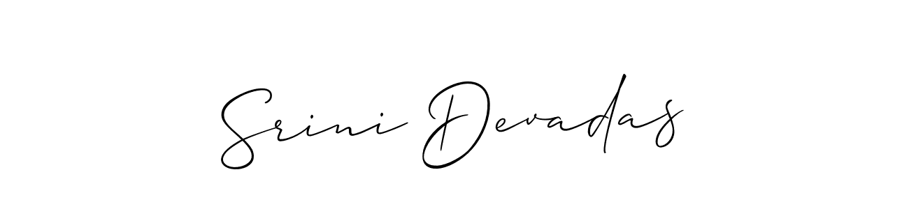 How to make Srini Devadas signature? Allison_Script is a professional autograph style. Create handwritten signature for Srini Devadas name. Srini Devadas signature style 2 images and pictures png